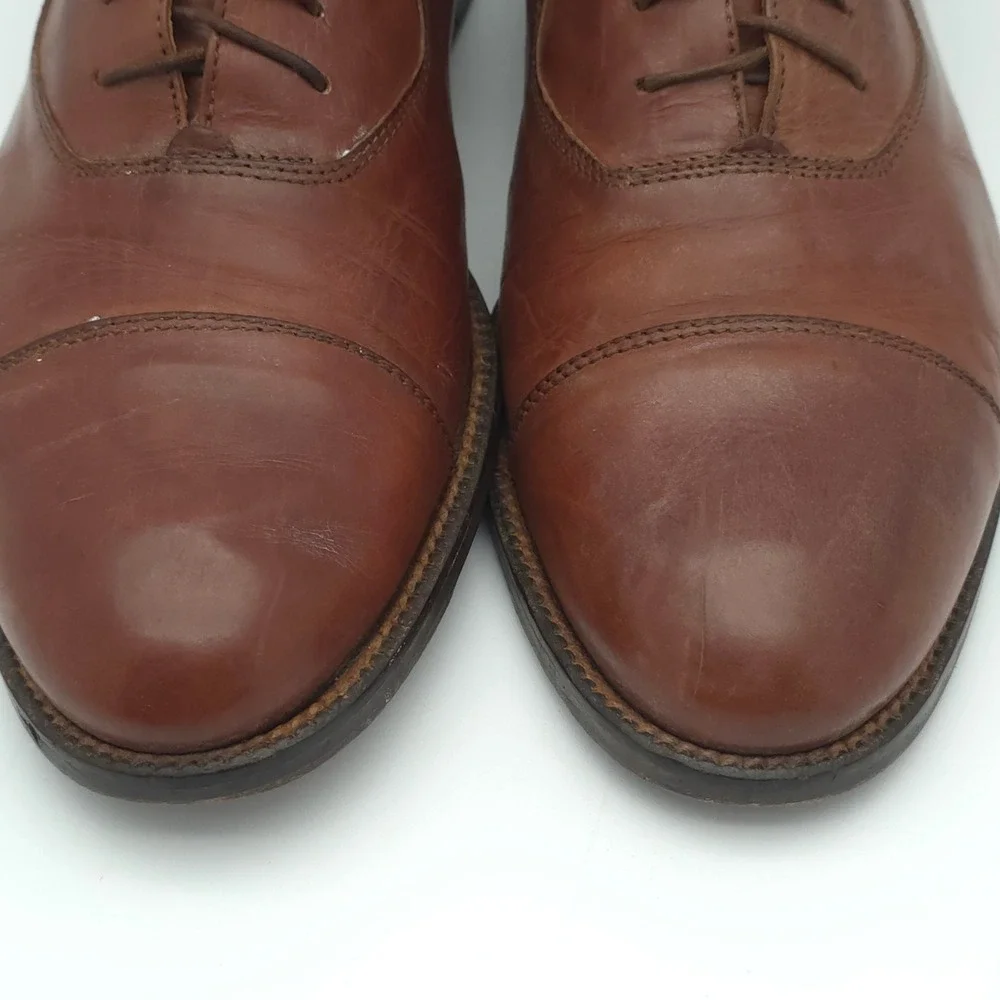 Johnston & Murphy Chukka Boots Mens 9.5 Leather Brown Cap Toe Made in Italy Work